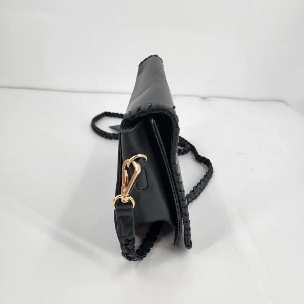 Moda Luxe Whip Stitch Faux Leather Medium Cross Body NWT - Picture 3 of 9